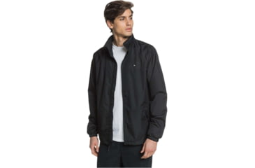 Image of Quiksilver Waterman Shell Shock Water-Repellent Windbreaker Jacket - Mens, Black, Medium, EQMJK03023-KVJ0-M