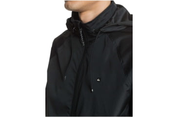 Image of Quiksilver Waterman Shell Shock Water-Repellent Windbreaker Jacket - Mens, Black, Medium, EQMJK03023-KVJ0-M