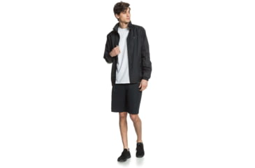 Image of Quiksilver Waterman Shell Shock Water-Repellent Windbreaker Jacket - Mens, Black, Medium, EQMJK03023-KVJ0-M