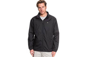 Image of Quiksilver Waterman Shell Shock Water-Repellent Windbreaker Jacket - Mens, Black, Small, EQMJK03023-KVJ0-S