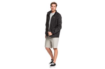 Image of Quiksilver Waterman Shell Shock Water-Repellent Windbreaker Jacket - Mens, Black, Small, EQMJK03023-KVJ0-S