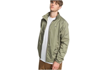 Image of Quiksilver Waterman Shell Shock Water-Repellent Windbreaker Jacket - Mens, Deep Lichen Green, Large, EQMJK03023-TPC0-L