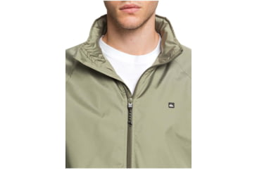 Image of Quiksilver Waterman Shell Shock Water-Repellent Windbreaker Jacket - Mens, Deep Lichen Green, Large, EQMJK03023-TPC0-L