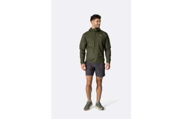 Image of Rab Windgather Hooded Jacket - Mens, Army, Extra Large, QWS-84-ARM-XLG