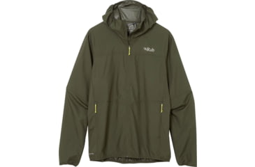 Image of Rab Windgather Hooded Jacket - Mens, Army, Extra Large, QWS-84-ARM-XLG