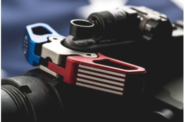 Image of Radian Weapons 4th of July 2020 Combo Set, Raptor Charging Handle, AR-15/ M16, Ambidextrous + Talon Safety Selector, Long &amp; Short, Anodized, Red/White/Blue, S0005