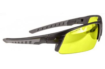 Image of Radians Ballistic Rated Enhanced Clarity Lens Blast FX Glasses w/ Dual Molded Temple Arms, Black Gray/Amber, RADBL0140CS