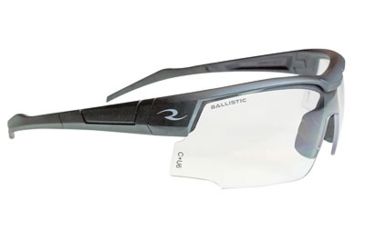Image of Radians Ballistic Rated Skybow Glasses w/ Flexible Temple Tips and Rubberized Nosepiece, Grey/Clear, RADSB0110CS