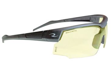 Image of Radians Ballistic Rated Skybow Glasses w/ Flexible Temple Tips and Rubberized Nosepiece, Grey/Yellow, RADSB01Y0CS