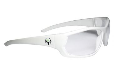 Image of Radians Bone Collector Covey Shooting Glasses Clear Lens/White Frame