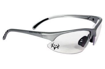 Image of Radians Bone Collector Trigger Youth Shooting Glasses Clear Lens/Silver Frame