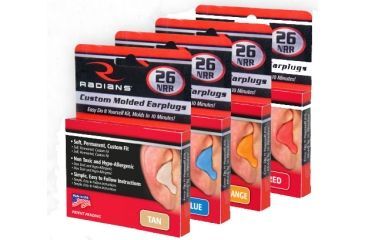 Image of Radians Custom Molded Earplugs - Retail Box with Blue Plugs CEP002-B