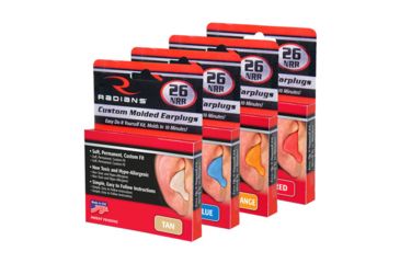Image of Radians Custom Molded Earplugs - Retail Box with Tan Plugs CEP002-T