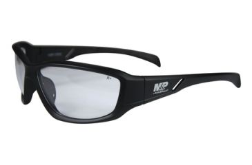 Image of Radians M&amp;P MP108 Shooting Glasses Clear Lens Black Full Frames With Zippered Case