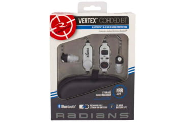Image of Radians VXBTAC10 Vertex Electronic Ear Buds 85 DB In The Ear Black/Gray VX-BTAC10