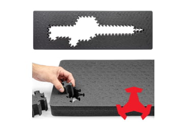 Image of RAGAR Hard Rifle Cases 41.75in x 13.5in XP Crosslinked Foam Insert, Charcoal Gray, Standard, RG00008-XP