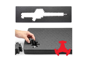 Image of RAGAR Hard Rifle Cases 46in x 13.5in XP Crosslinked Foam Insert, Charcoal Gray, Large, RG00014-XP