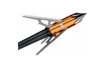 Image of Rage Chisel Tip X Crossbow Broadhead 3 Blade 100 grain, Orange, Pack of 3, 60200