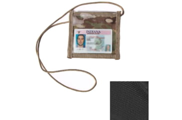 Image of Raine Tactical Gear Neck ID Holder w/ Zipper Pocket, Heavy-duty vinyl, Black, 025JNZ