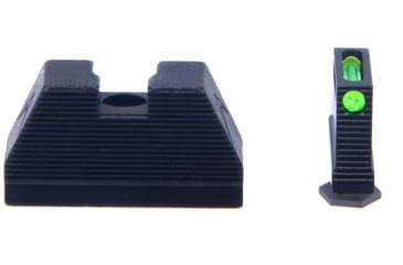 Image of Rainier Arms Fiber Optic Suppressor Height Sight Set For Glock, Logo, Black, RA-GLK-FO-SUP-SET-LG