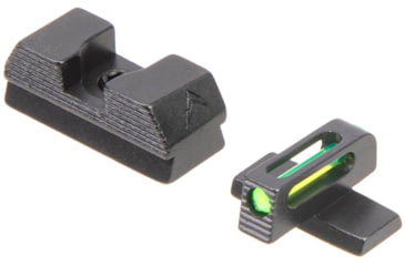 Image of Rainier Arms Sig Sauer P320 Fiber Optic Sight Set, Logo, Black, RA-P320-FO-SET-LG