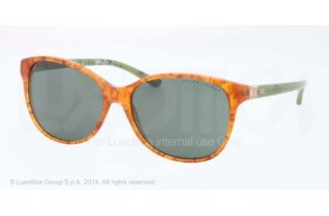 Image of Ralph Lauren DECO EVOLUTION RL8116 Sunglasses 535471-57 - Vinatge Tortoise Frame, Green Lenses