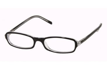 Image of Ralph Lauren RL 6017 Eyeglasses w/ Black - Transparent Frame w/Non-Rx 49 mm Diameter Lenses, 5011-4916