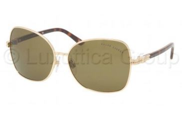 Image of Ralph Lauren RL 7028 Sunglasses, Gold Frame / Brown Lenses, 912973 5814