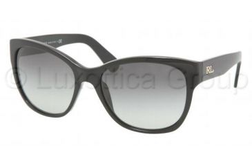 Image of Ralph Lauren RL 8053 Sunglasses Styles Black Frame / Gray Gradient Lenses, 50018G-5717, Ralf Lauren RL 8053 Sunglasses Styles Black Frame / Gray Gradient Lenses