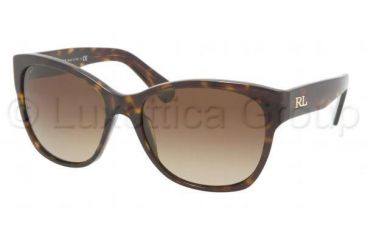 Image of Ralph Lauren RL 8053 Sunglasses Styles Dark Havana Frame / Brown Gradient Lenses, 500313-5717, Ralf Lauren RL 8053 Sunglasses Styles Dark Havana Frame / Brown Gradient Lenses