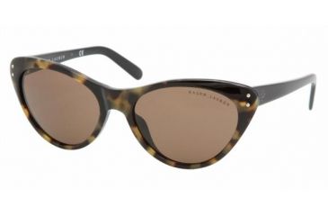Image of Ralph Lauren RL8070 Progressive Sunglasses - Top Yellow Havana-Black Brown Frame / 56 mm Prescription Lenses, 501073-5618