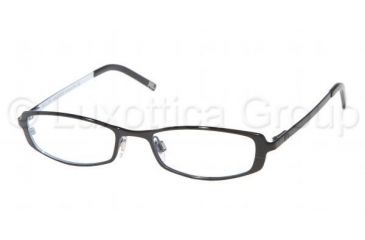 Image of Ralph Lauren RL5005 Eyeglasses Styles - Top Black On White Frame w/Non-Rx 48 mm Diameter Lenses, 9018-4817
