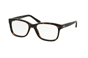 Image of Ralph Lauren RL6102 Eyeglass Frames 5003-51 - Dark Havana Frame, Demo Lens Lenses