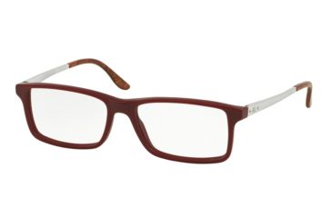 Image of Ralph Lauren RL6128 Progressive Prescription Eyeglasses 5512-53 - Matte Bordeaux Frame