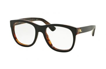 Image of Ralph Lauren RL6143 Eyeglass Frames 5260-56 - Top Black On Jerry Havana Frame