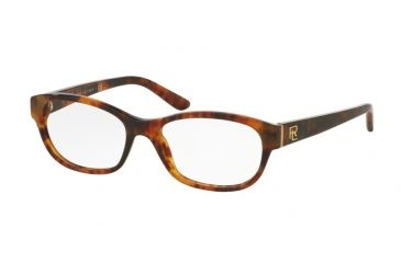 Image of Ralph Lauren RL6148 Single Vision Prescription Eyeglasses 5017-53 - Shiny Havana Jerry Frame