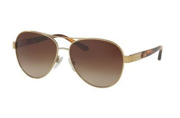 Image of Ralph Lauren RL7054Q Sunglasses 911613-59 - Light Gold Frame, Brown Gradient Lenses