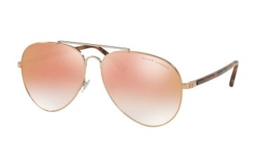 Image of Ralph Lauren RL7058 Sunglasses 93366F-62 - Rose Gold Frame, Pink Gradient Mirror Pink Lenses