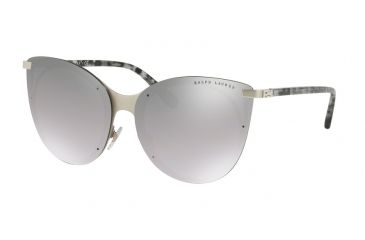 Image of Ralph Lauren RL7059 Sunglasses 90016V-63 - Silver Frame, Grey Flash Silver Lenses