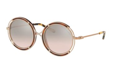 Image of Ralph Lauren RL7060 Progressive Prescription Sunglasses, 53mm, Sanded Rose Gold/Yellow Havana, RL7060-93508Z-53-PRO