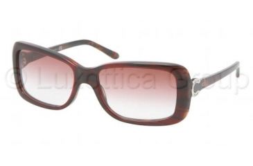 Image of Ralph Lauren RL8078 Sunglasses 52808D-5516 - Red Top Horn Frame, Pink Gradient Lenses
