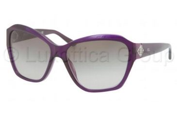 Image of Ralph Lauren RL8095B Sunglasses 53948G-5815 - Transparent Violet Frame, Gradient Gray Lenses