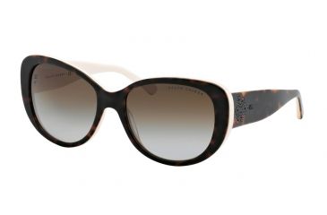 Image of Ralph Lauren RL8114 Progressive Prescription Sunglasses RL8114-5451T5-56 - Lens Diameter 56 mm, Frame Color Top Dark Havana/cream
