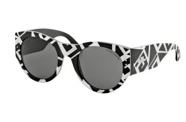 Image of Ralph Lauren RL8124 Bifocal Prescription Sunglasses RL8124-548387-52 - Lens Diameter 52 mm, Frame Color White Greek On Black