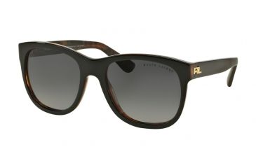Image of Ralph Lauren RL8141 Sunglasses 5260T3-60 - Top Black/jerry Havana Frame, Gradient Grey Polar Lenses