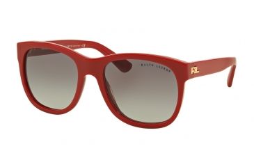 Image of Ralph Lauren RL8141 Sunglasses 53103C-56 - Red Frame, Grey Gradient Lenses