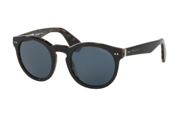 Image of Ralph Lauren RL8146P Single Vision Prescription Sunglasses RL8146P-5613R5-49 - Lens Diameter 49 mm, Frame Color Black On Spotty Havana