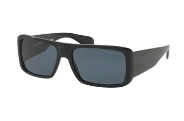 Image of Ralph Lauren RL8163P Sunglasses 5001R5-57 - Black Frame, Dark Grey Lenses
