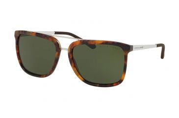 Image of Ralph Lauren RL8164 Sunglasses 501771-58 - Havana Jerry Frame, Bottle Green Lenses