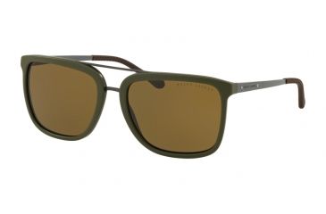 Image of Ralph Lauren RL8164 Sunglasses 521673-58 - Matte Olive Frame, Olive Green Lenses